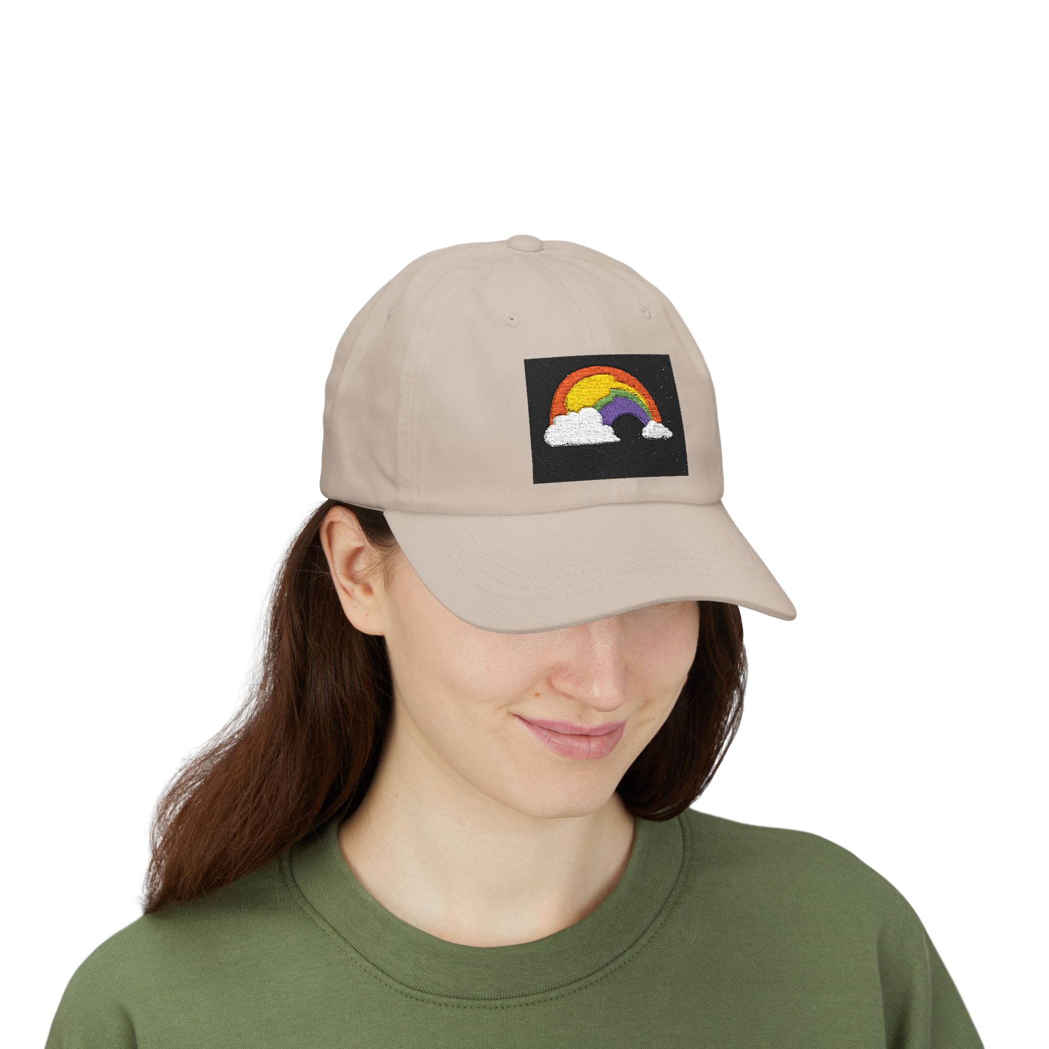 Dad Cap — Embroidered Rainbow Patch Baseball Hat