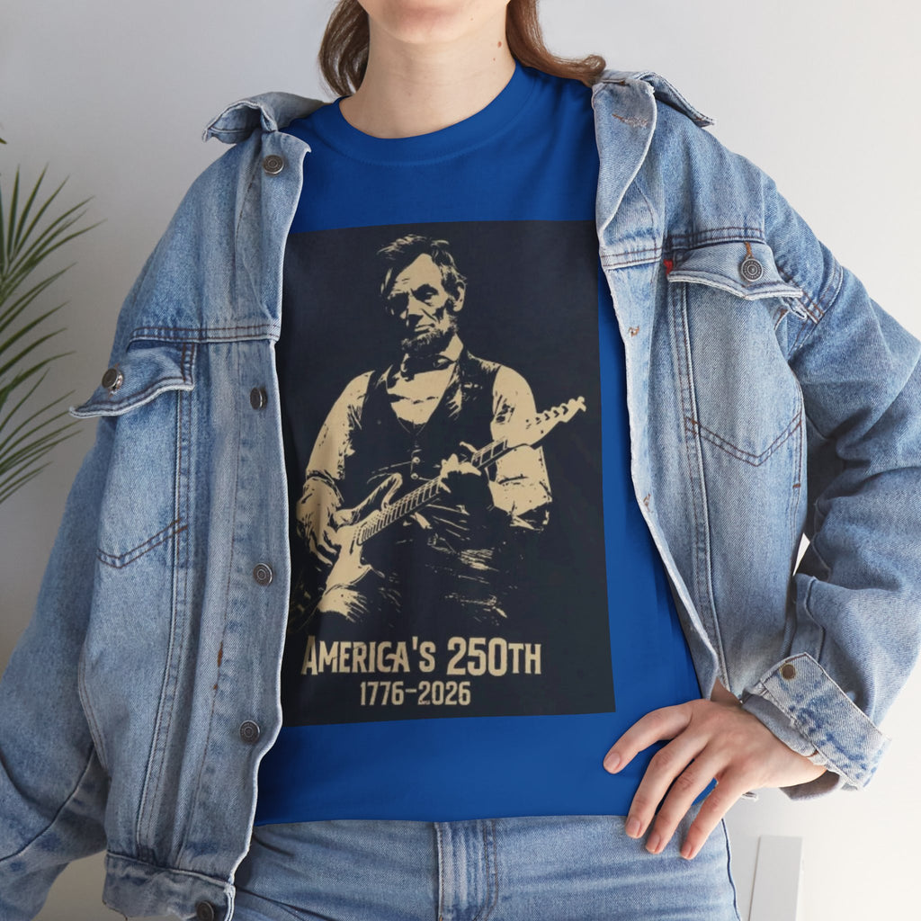 America's 250th Guitar Tee — 1776–2026 Patriotic Rock T‑Shirt