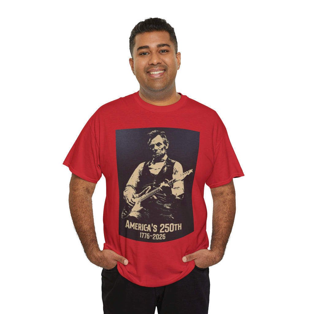 America's 250th Guitar Tee — 1776–2026 Patriotic Rock T‑Shirt