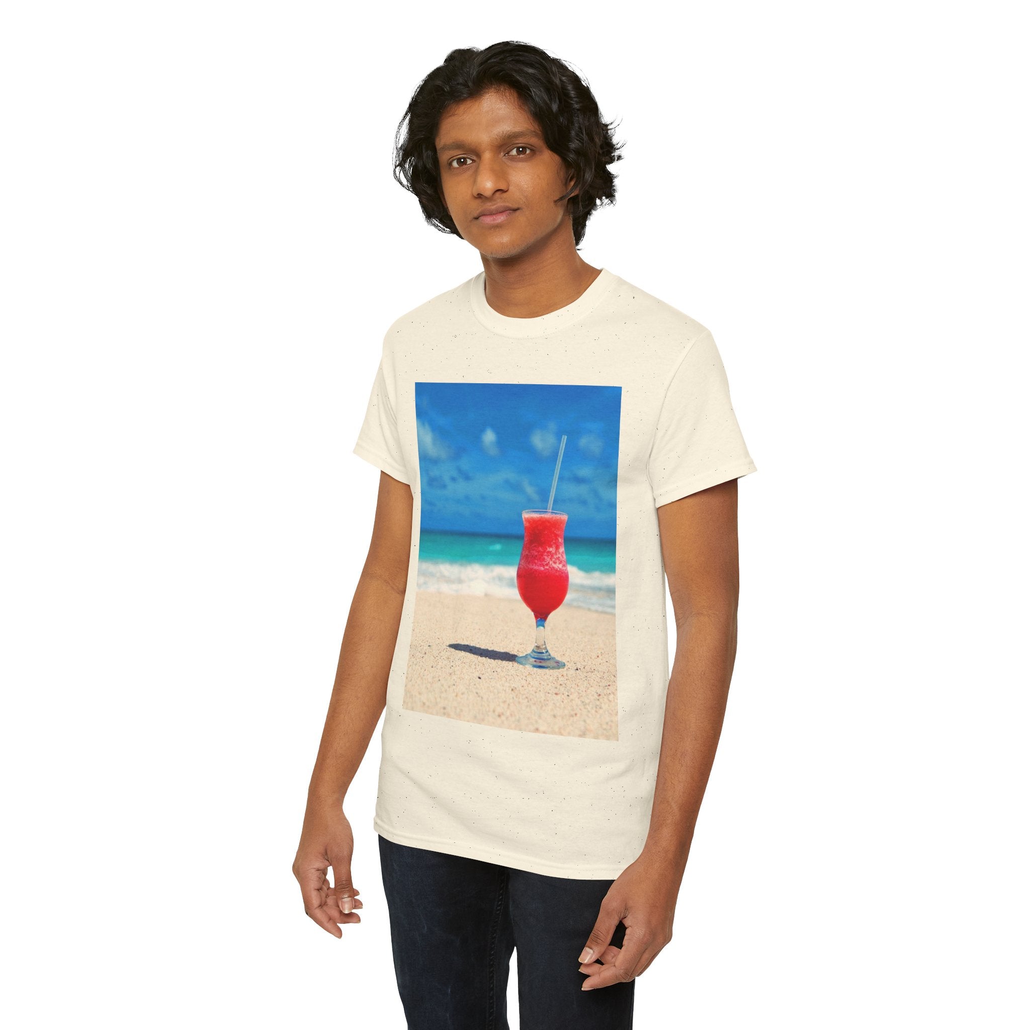 Tropical Beach Cocktail Graphic Tee (Summer Vacation Drink)
