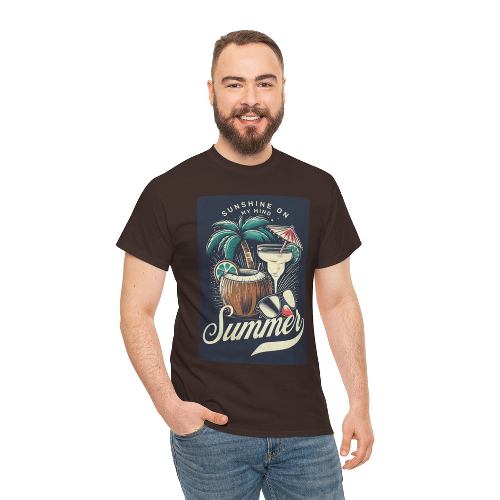 Summer Cocktail Tee — "Sunshine On My Mind" Tropical Beach T-Shirt