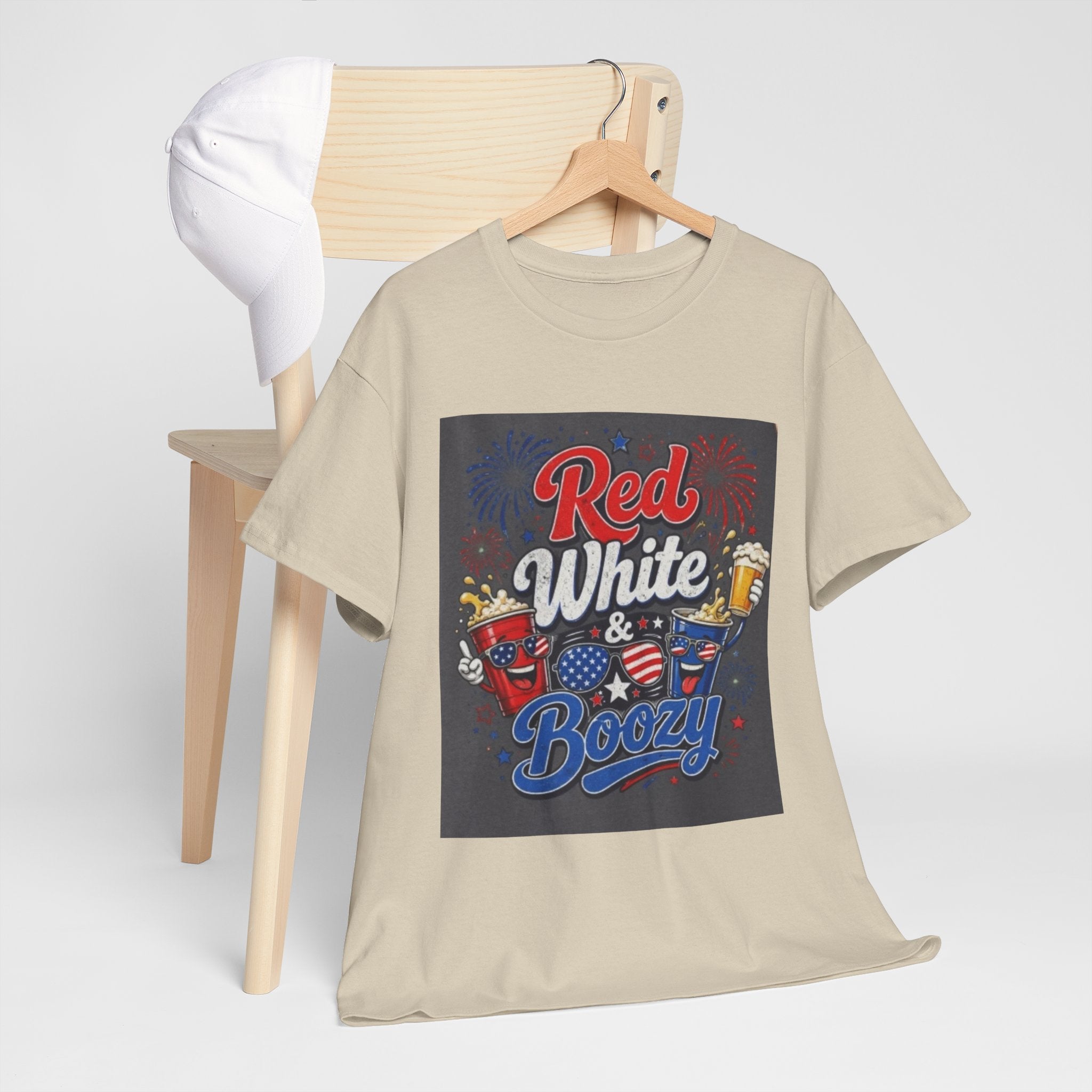 Red White & Boozy T-Shirt – Patriotic 4th of July Party Tee