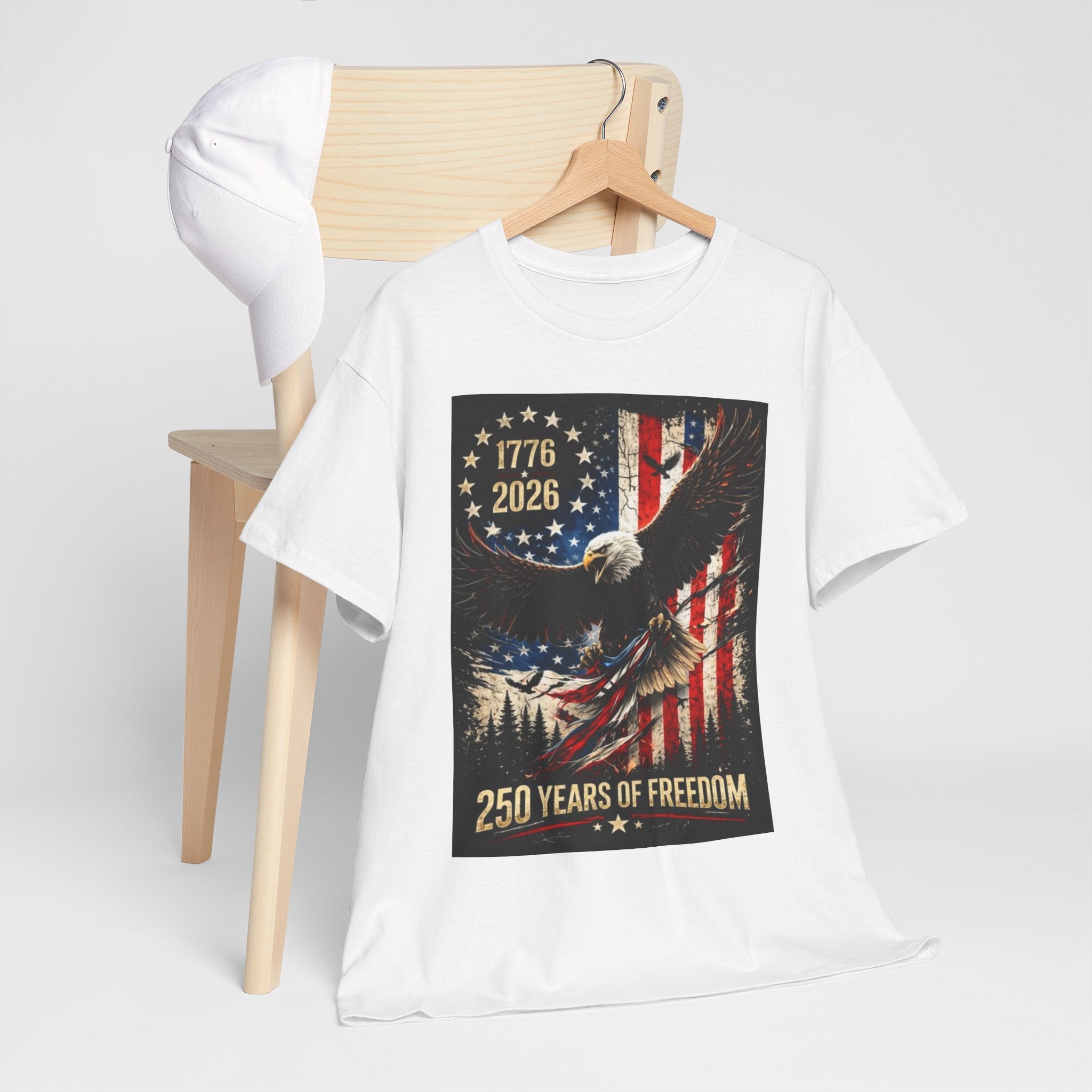 Patriotic Tee — 1776–2026 Bald Eagle "250 Years of Freedom" Shirt