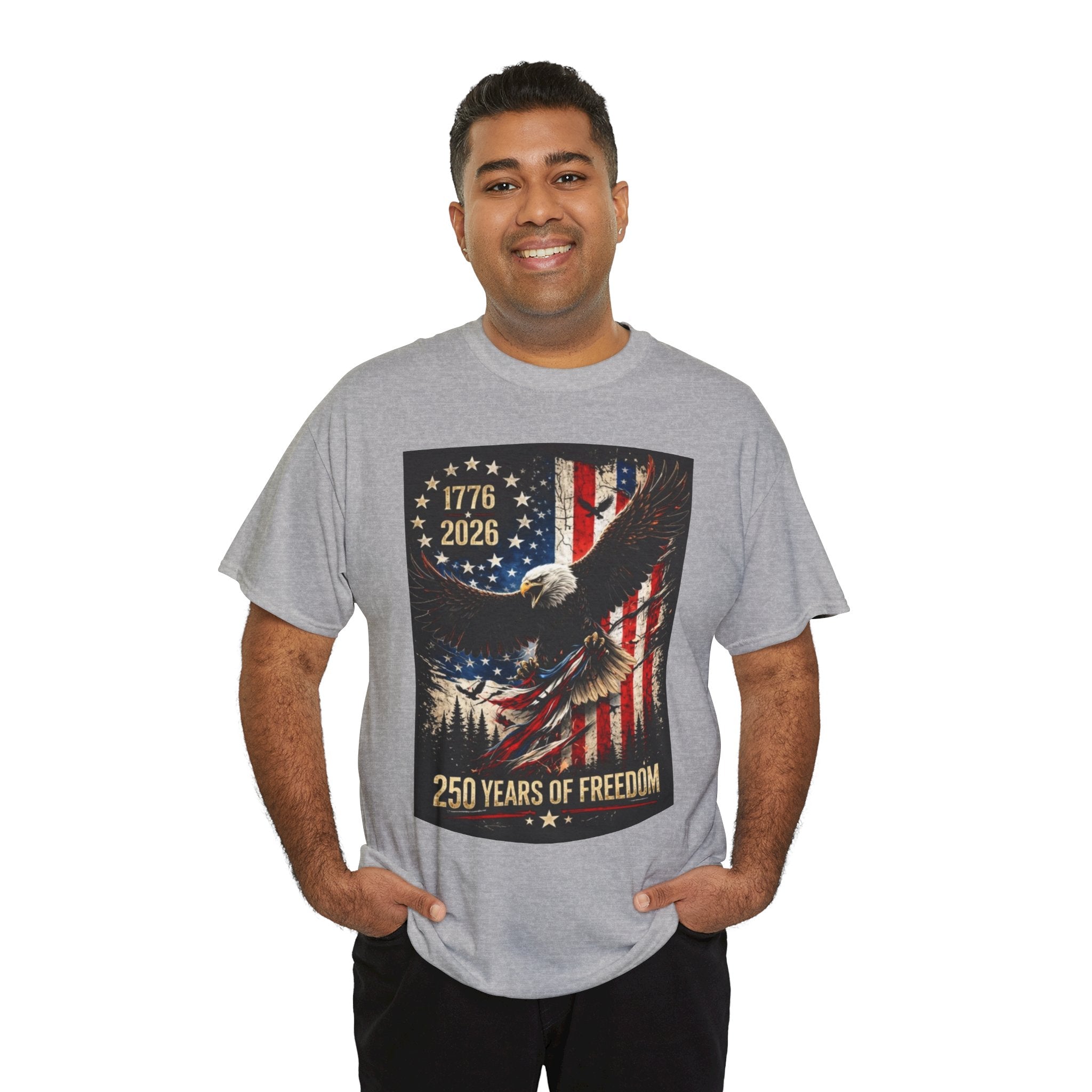 Patriotic Tee — 1776–2026 Bald Eagle "250 Years of Freedom" Shirt