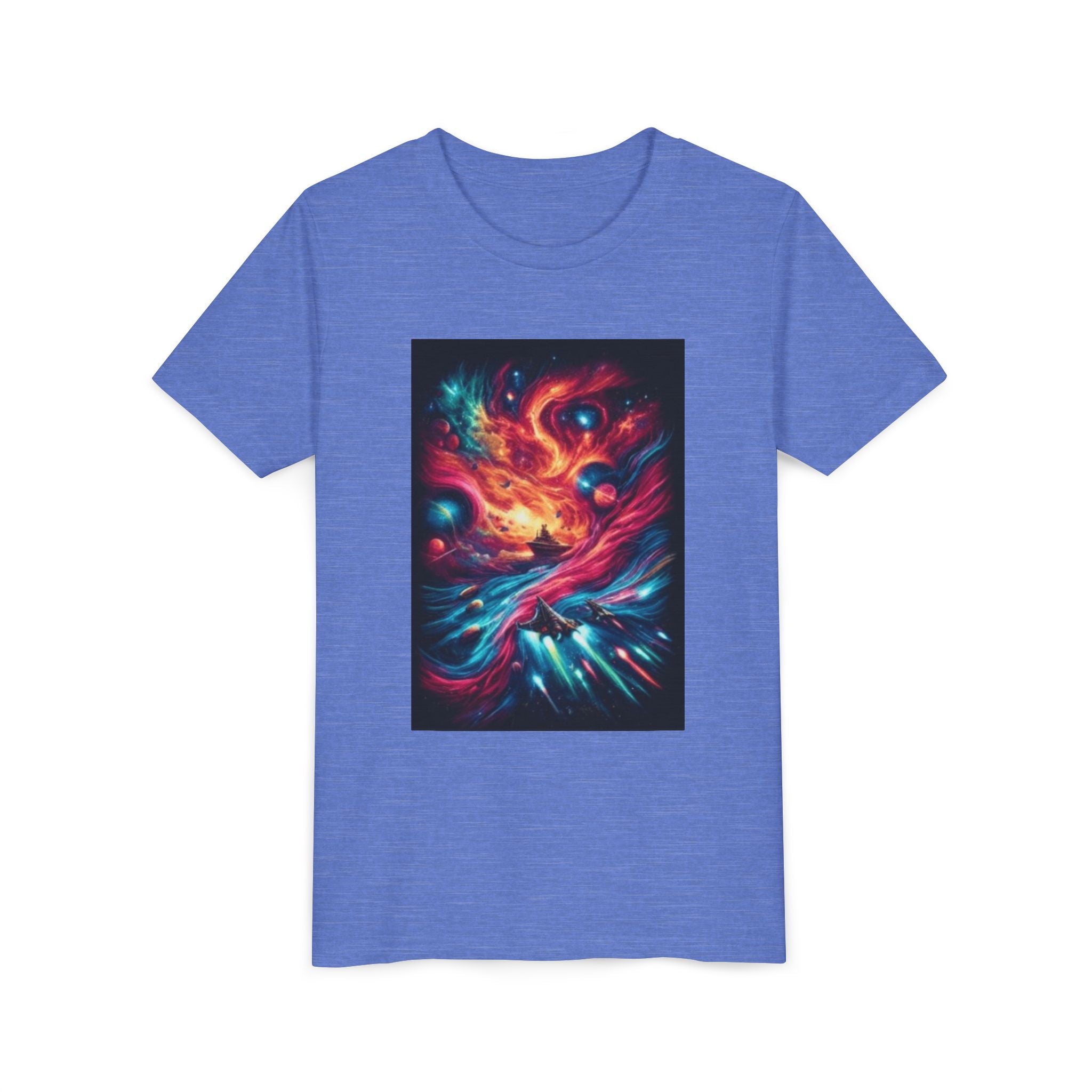 Youth Tee — Cosmic Phoenix Abstract Galaxy Art