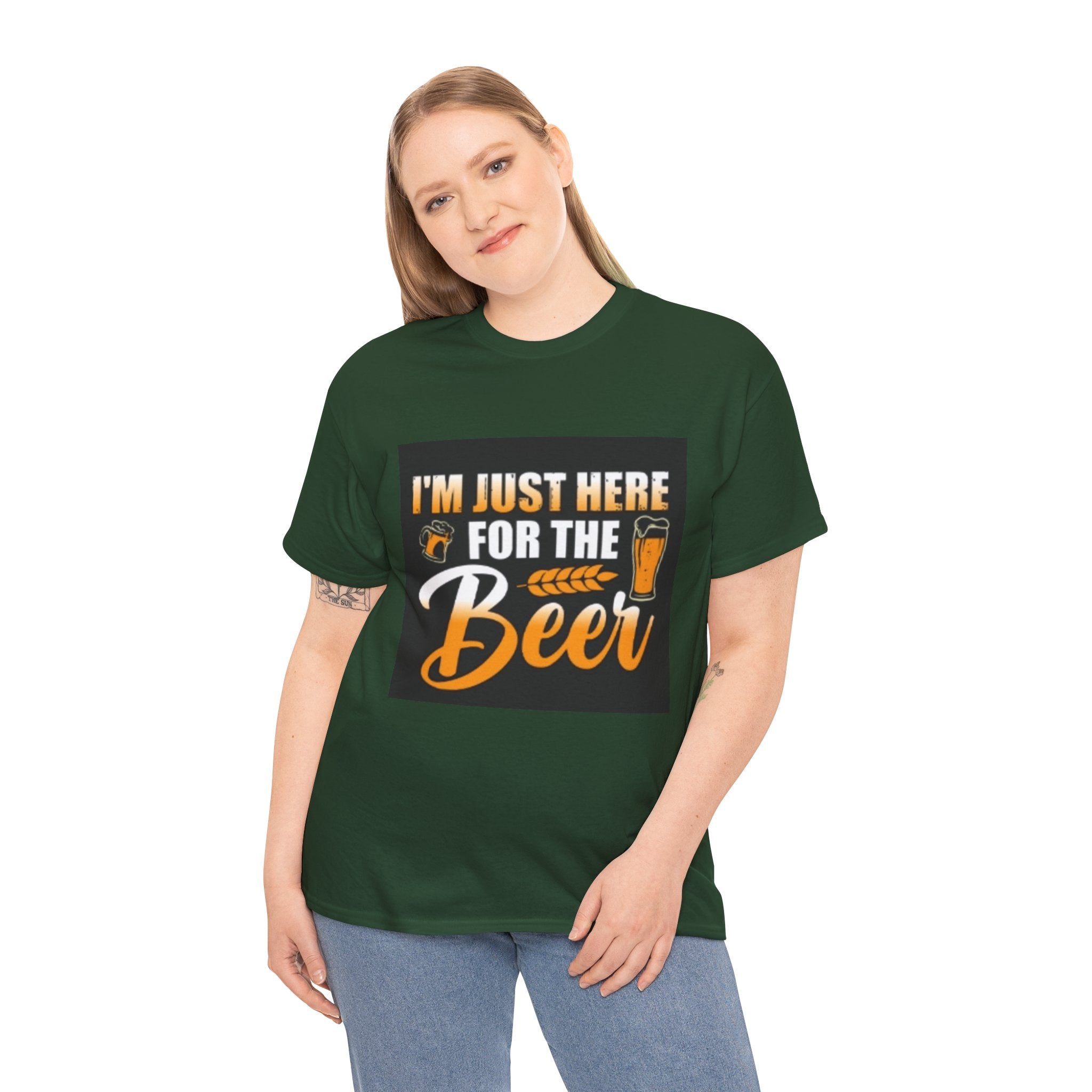 I'm Just Here for the Beer T-Shirt — Funny Beer Drinking Tee for Parties & Oktoberfest