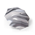 Silver Marble Foldable Umbrella — Compact Semi-Automatic Rain Shield