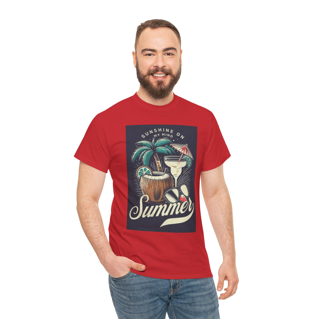Summer Cocktail Tee — "Sunshine On My Mind" Tropical Beach T-Shirt