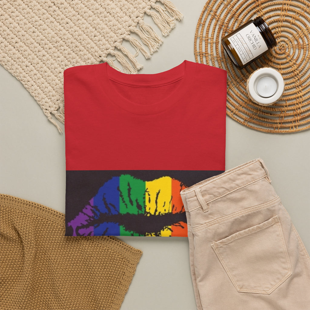 Rainbow Drip Kiss T-Shirt – LGBTQ+ Pride Graphic Tee