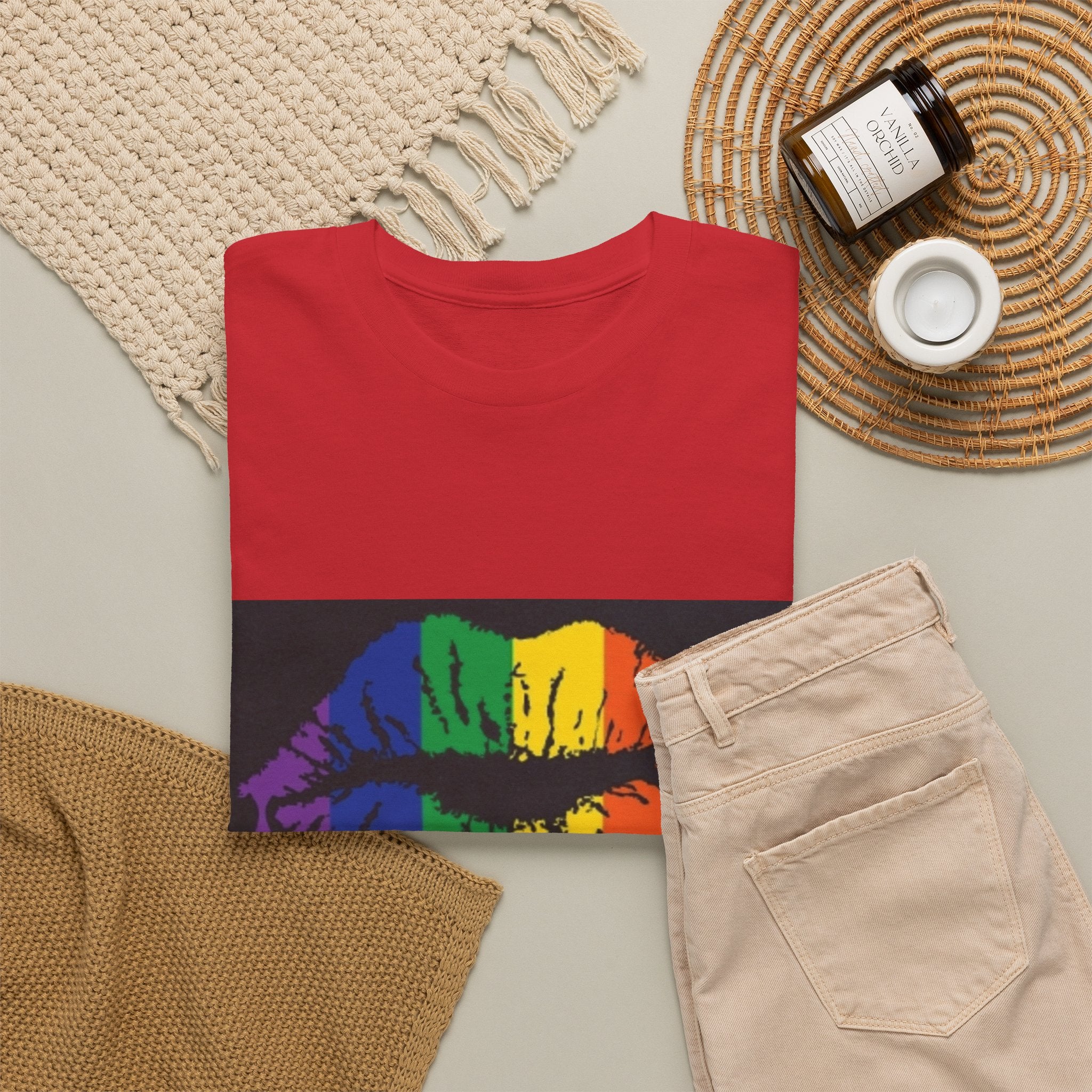 Rainbow Drip Kiss T-Shirt – LGBTQ+ Pride Graphic Tee