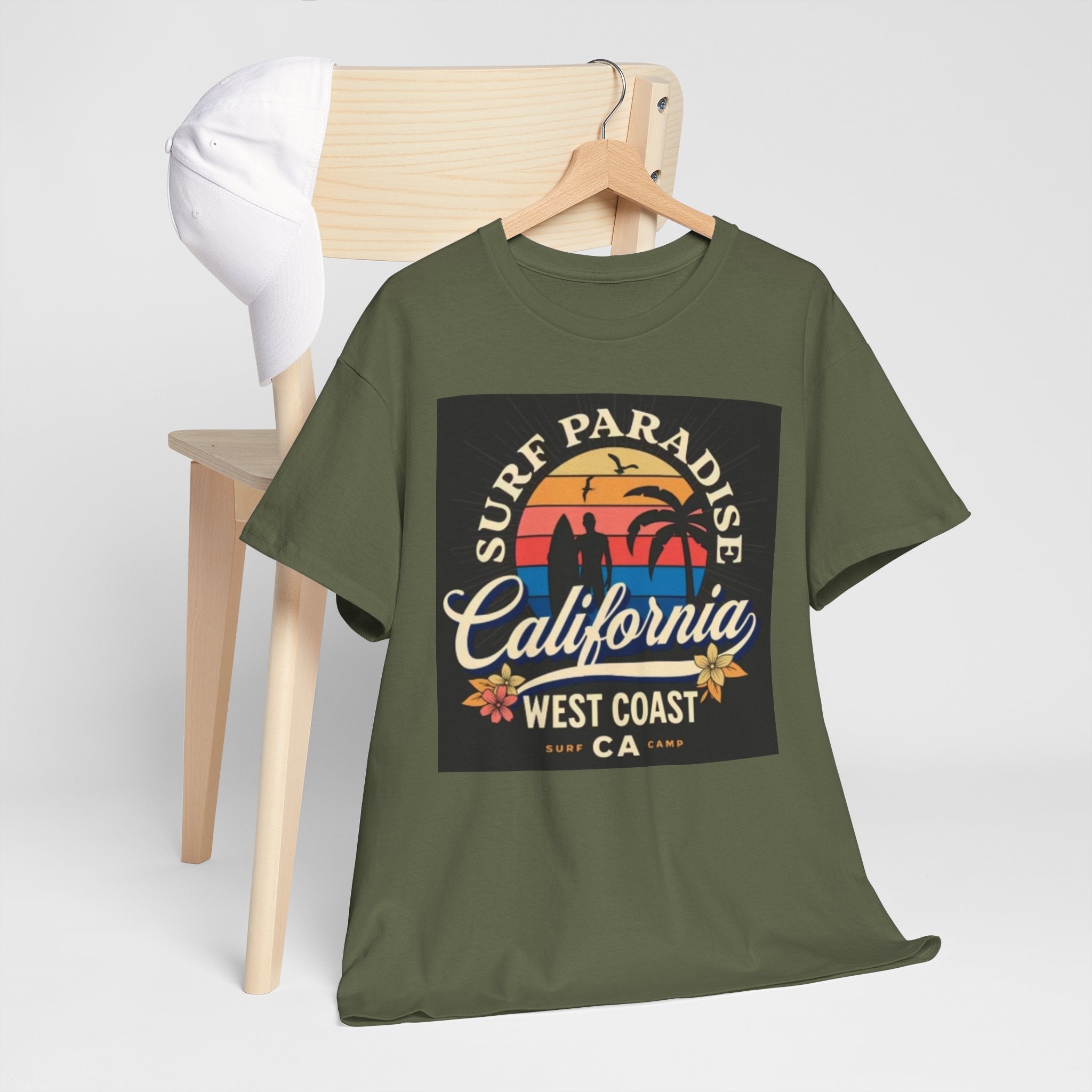 California Surf Paradise Tee — West Coast CA Vintage Sunset Graphic T-Shirt
