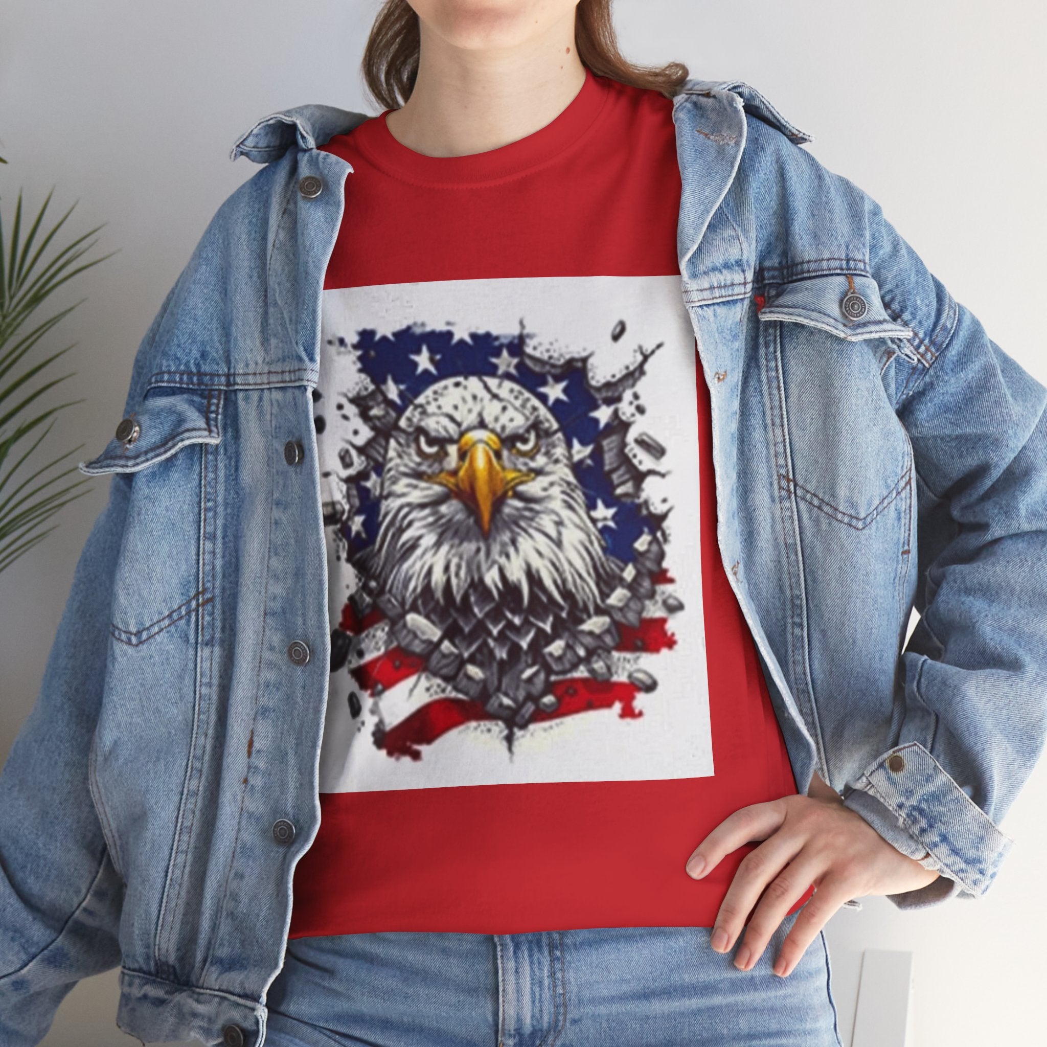 Eagle American Flag T-Shirt — Patriotic Bald Eagle Graphic Tee for 4th of July