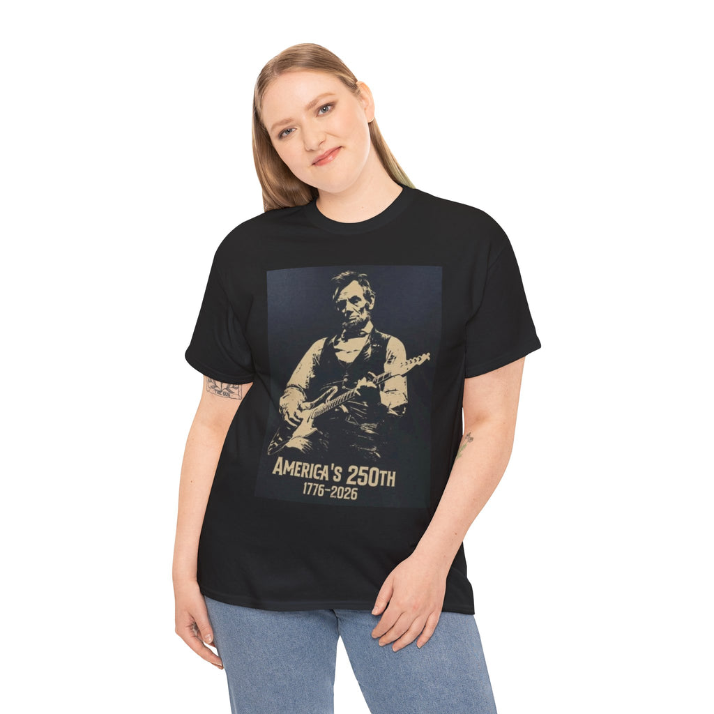 America's 250th Guitar Tee — 1776–2026 Patriotic Rock T‑Shirt