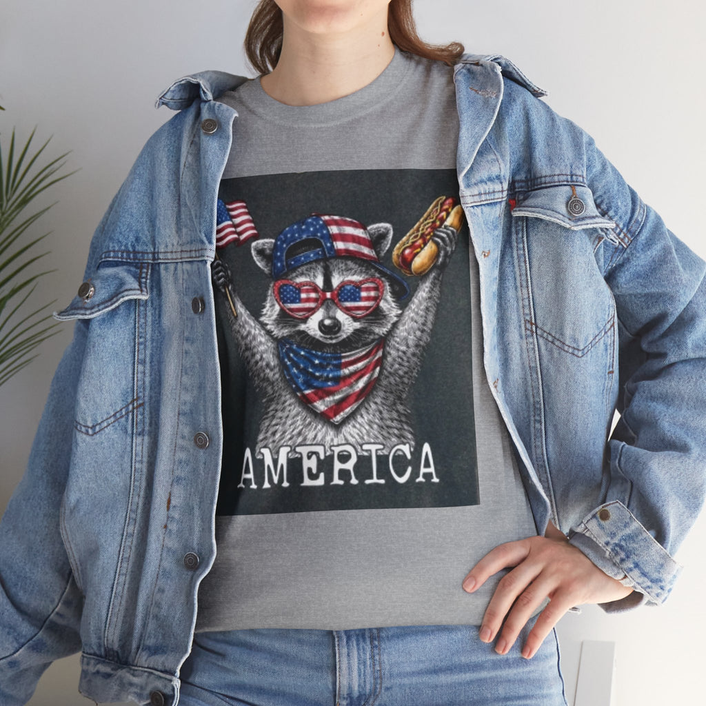 Patriotic Raccoon 'America' T-Shirt