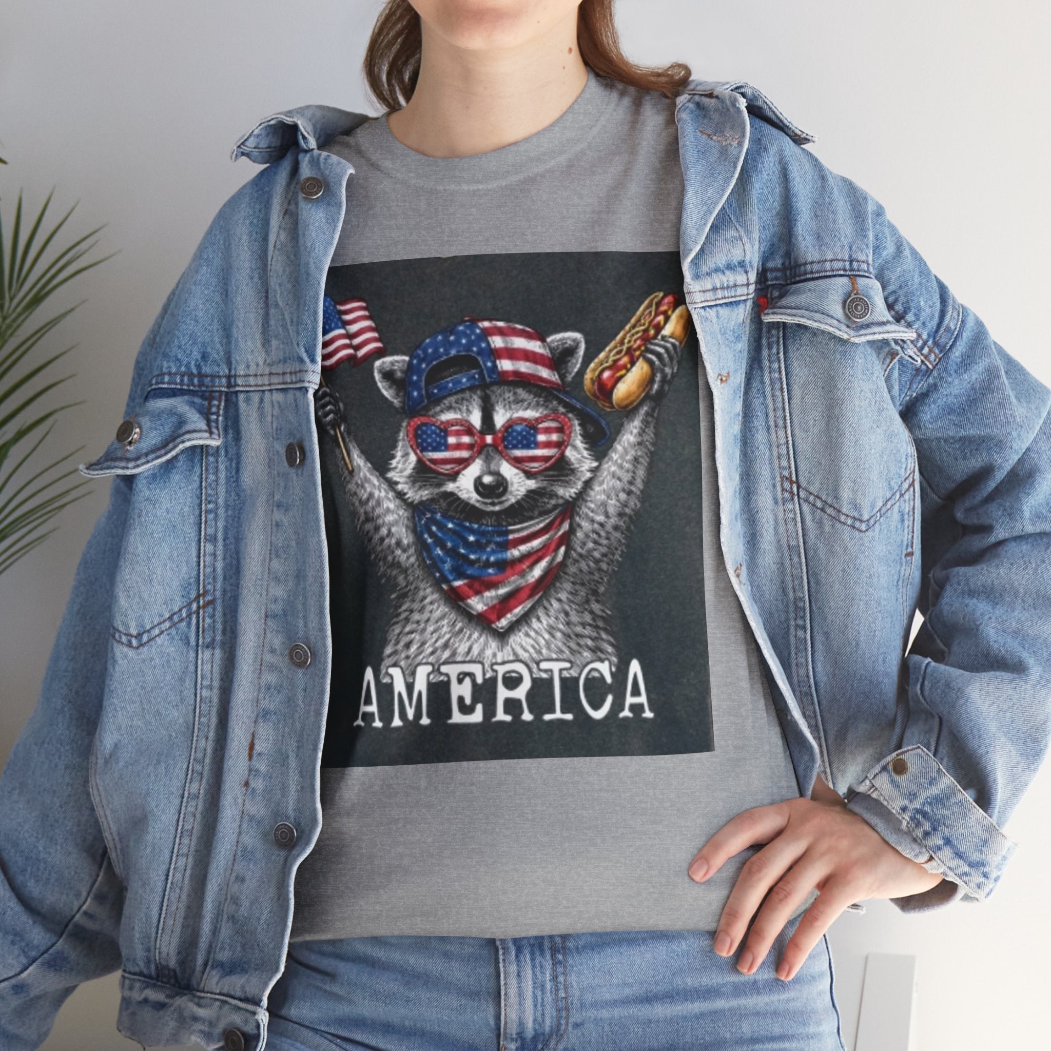 Patriotic Raccoon 'America' T-Shirt