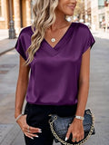 Women's Business V-Neck Casual Pullover Top