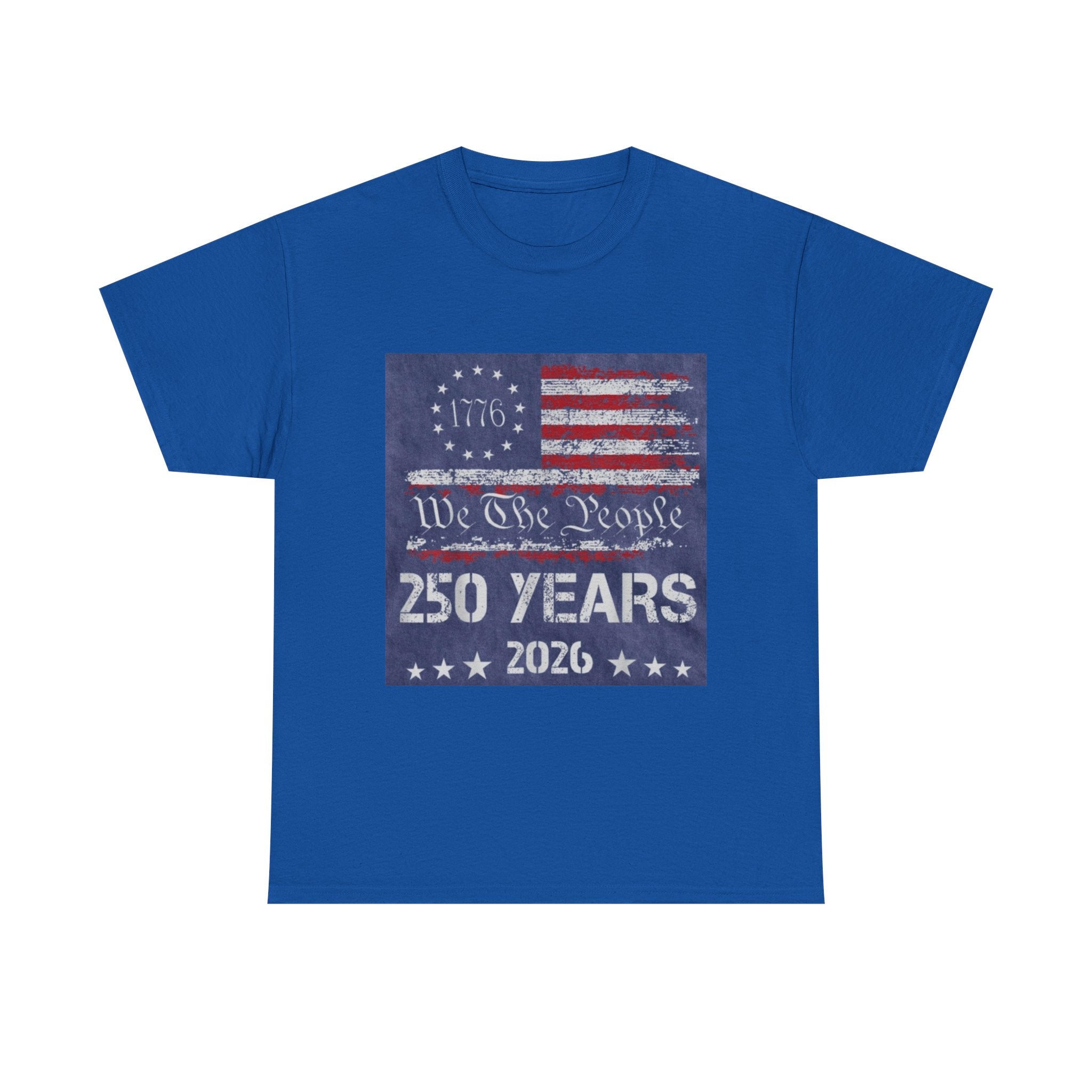 T-Shirt — Vintage 'We The People 250 Years 2026' Patriotic American Flag Tee
