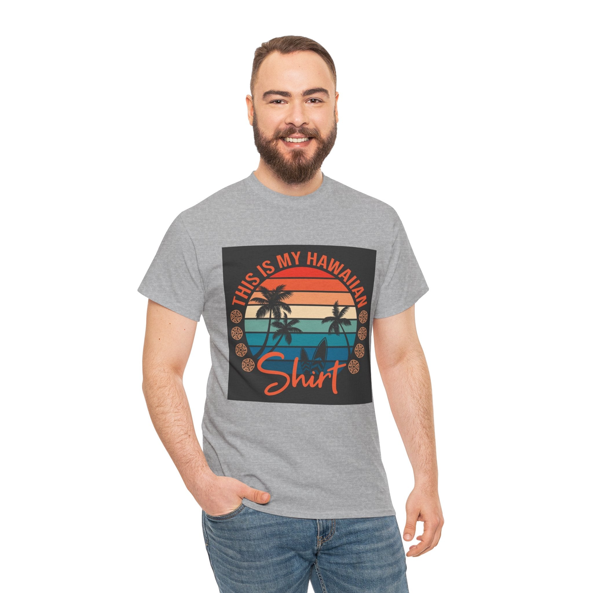 This Is My Hawaiian Shirt Tee — Vintage Sunset Palm Beach T-Shirt