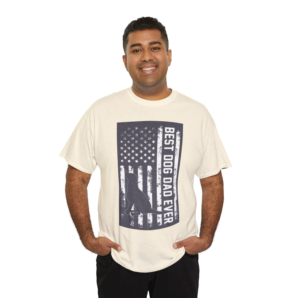 Best Dog Dad Ever T-Shirt – Patriotic American Flag Dog Dad Tee