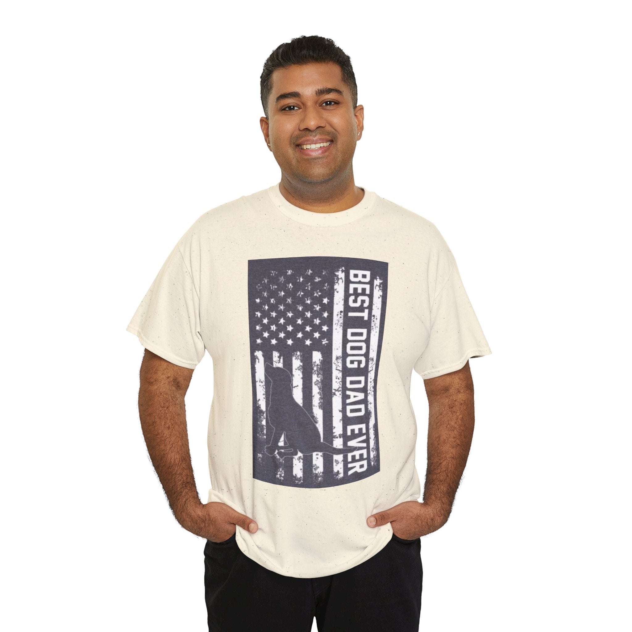 Best Dog Dad Ever T-Shirt – Patriotic American Flag Dog Dad Tee