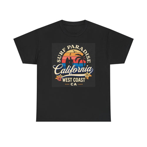 California Surf Paradise Tee — West Coast CA Vintage Sunset Graphic T-Shirt
