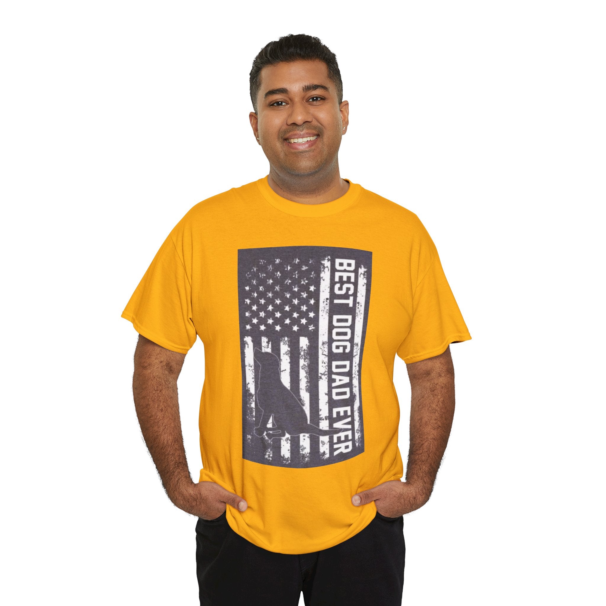 Best Dog Dad Ever T-Shirt – Patriotic American Flag Dog Dad Tee