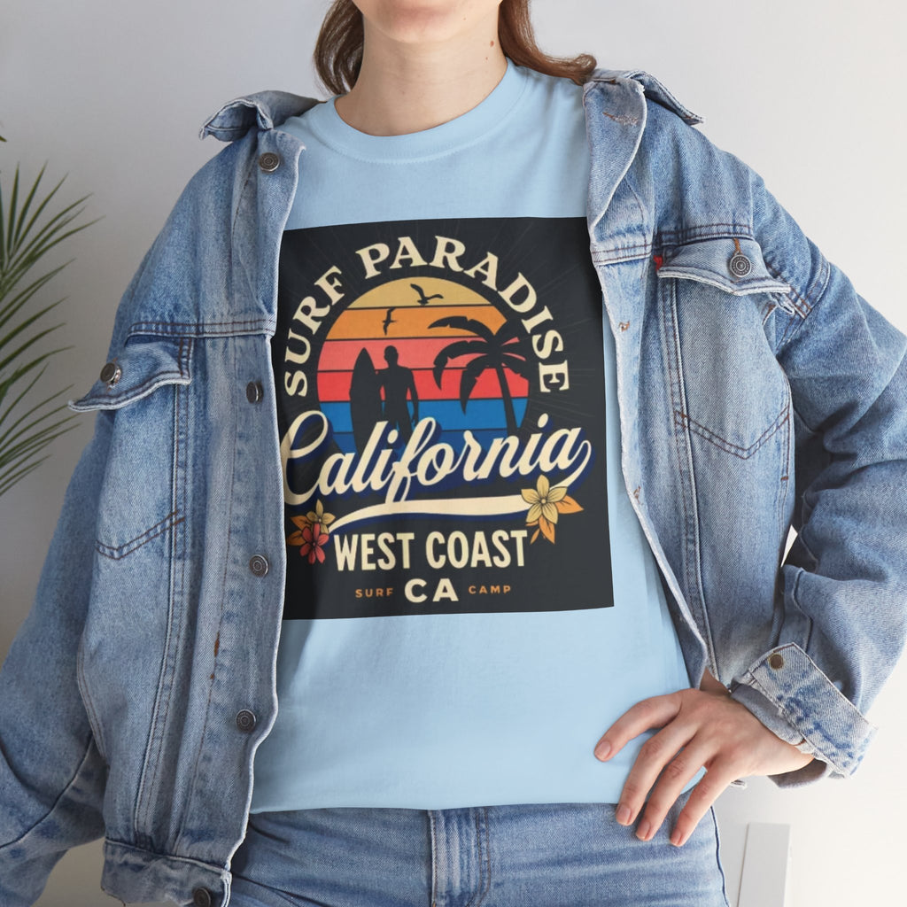 California Surf Paradise Tee — West Coast CA Vintage Sunset Graphic T-Shirt
