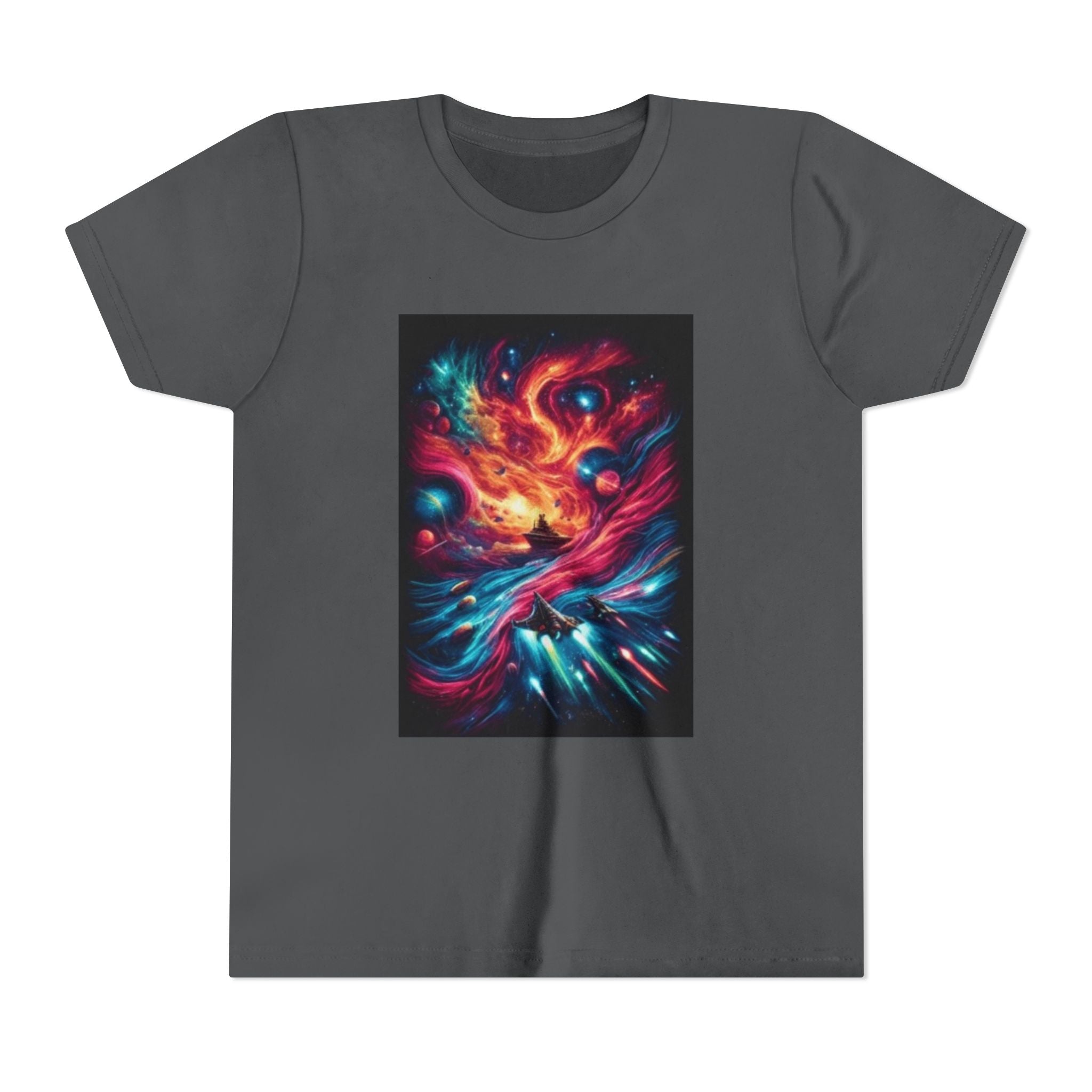 Youth Tee — Cosmic Phoenix Abstract Galaxy Art