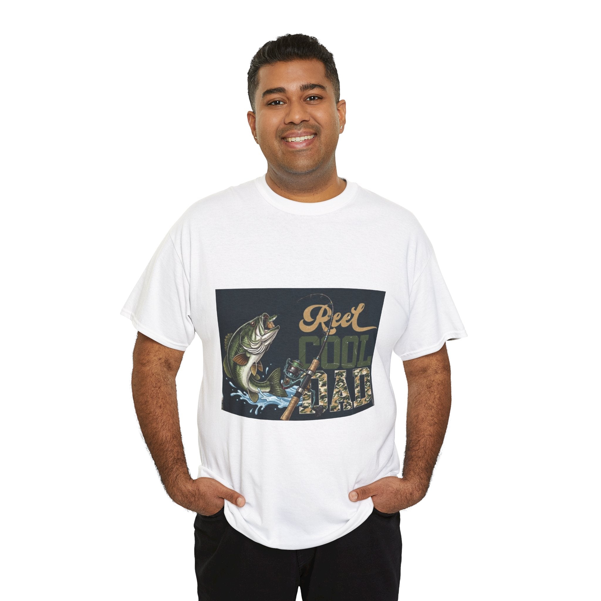 Fishing T-Shirt — "Reel Cool Dad" Graphic Tee