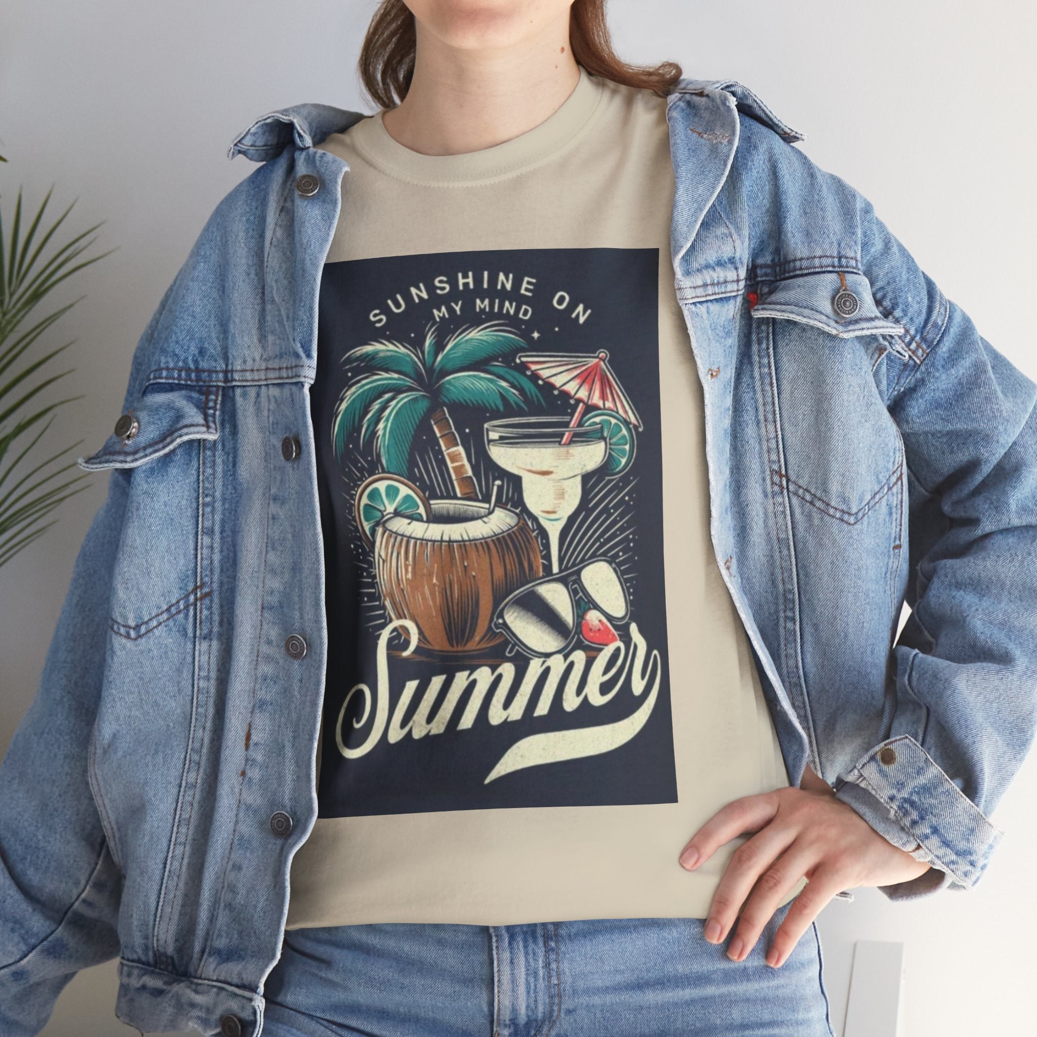 Summer Cocktail Tee — "Sunshine On My Mind" Tropical Beach T-Shirt