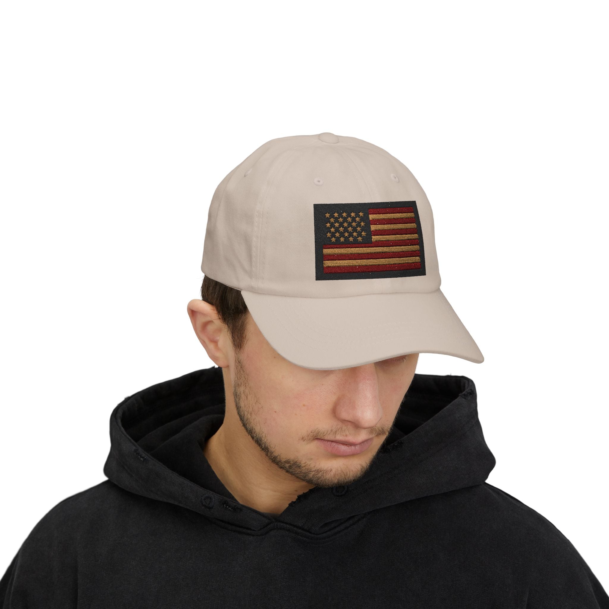 Vintage American Flag Dad Cap — Embroidered USA Baseball Hat