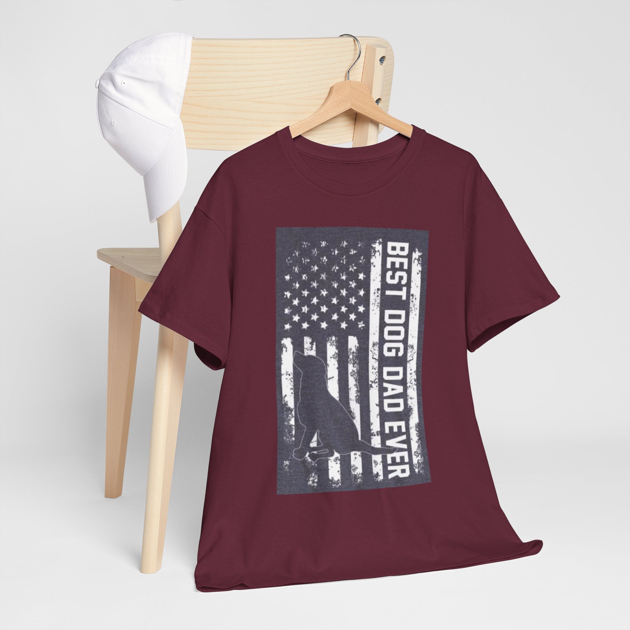 Best Dog Dad Ever T-Shirt – Patriotic American Flag Dog Dad Tee