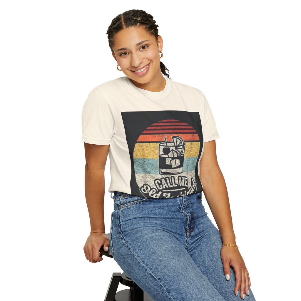 T-Shirt — "Call Me Old Fashioned" Retro Cocktail Graphic Tee