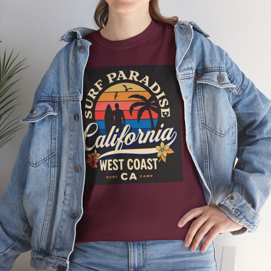 California Surf Paradise Tee — West Coast CA Vintage Sunset Graphic T-Shirt