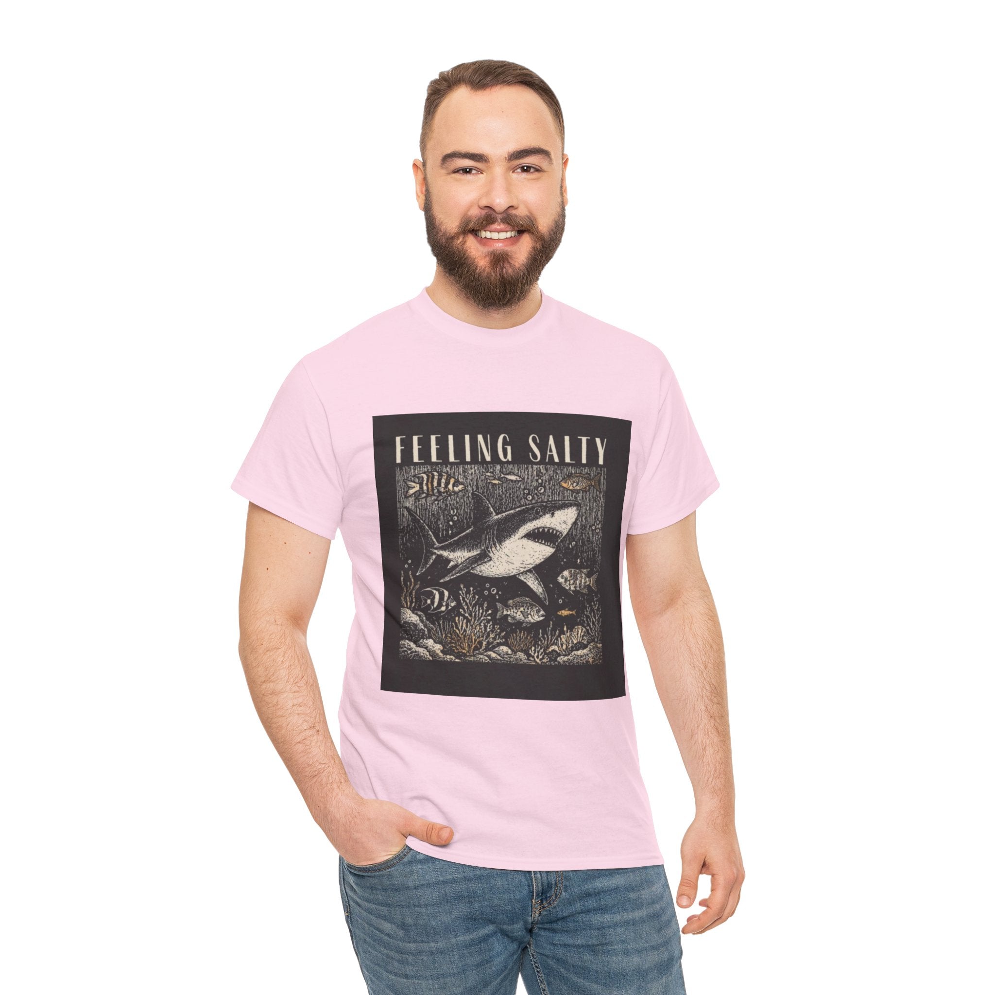 Feeling Salty Shark T-Shirt – Vintage Ocean Graphic Tee