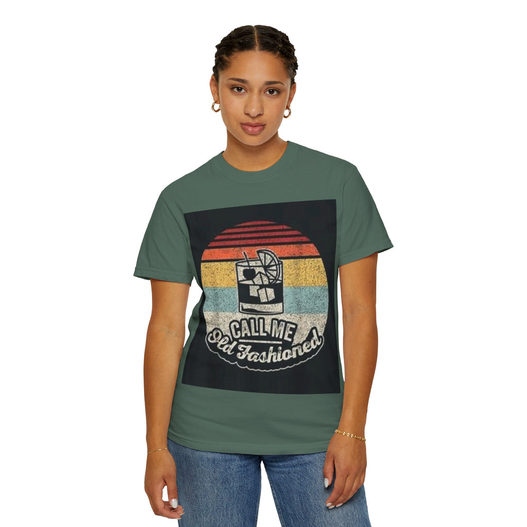 T-Shirt — "Call Me Old Fashioned" Retro Cocktail Graphic Tee