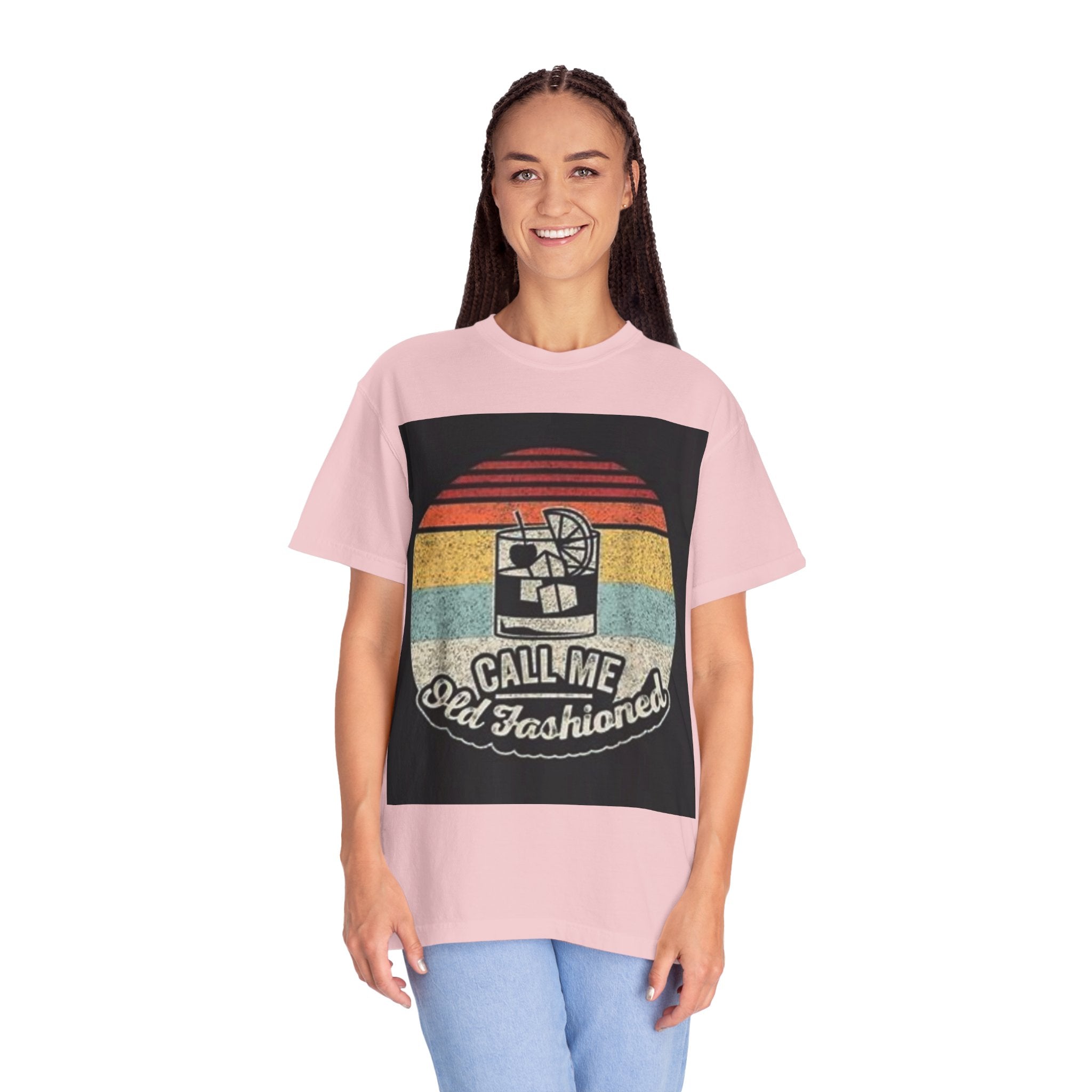 T-Shirt — "Call Me Old Fashioned" Retro Cocktail Graphic Tee