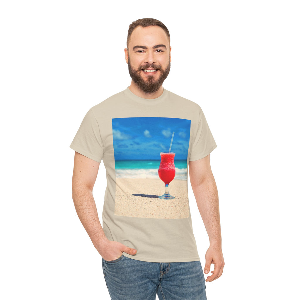 Tropical Beach Cocktail Graphic Tee (Summer Vacation Drink)