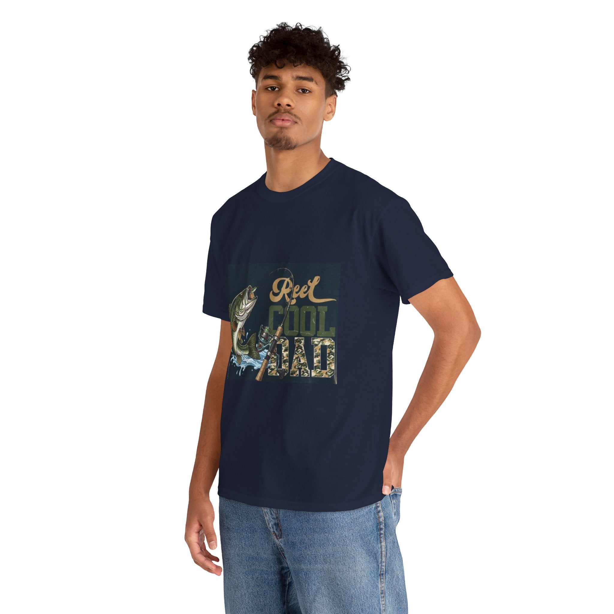 Fishing T-Shirt — "Reel Cool Dad" Graphic Tee