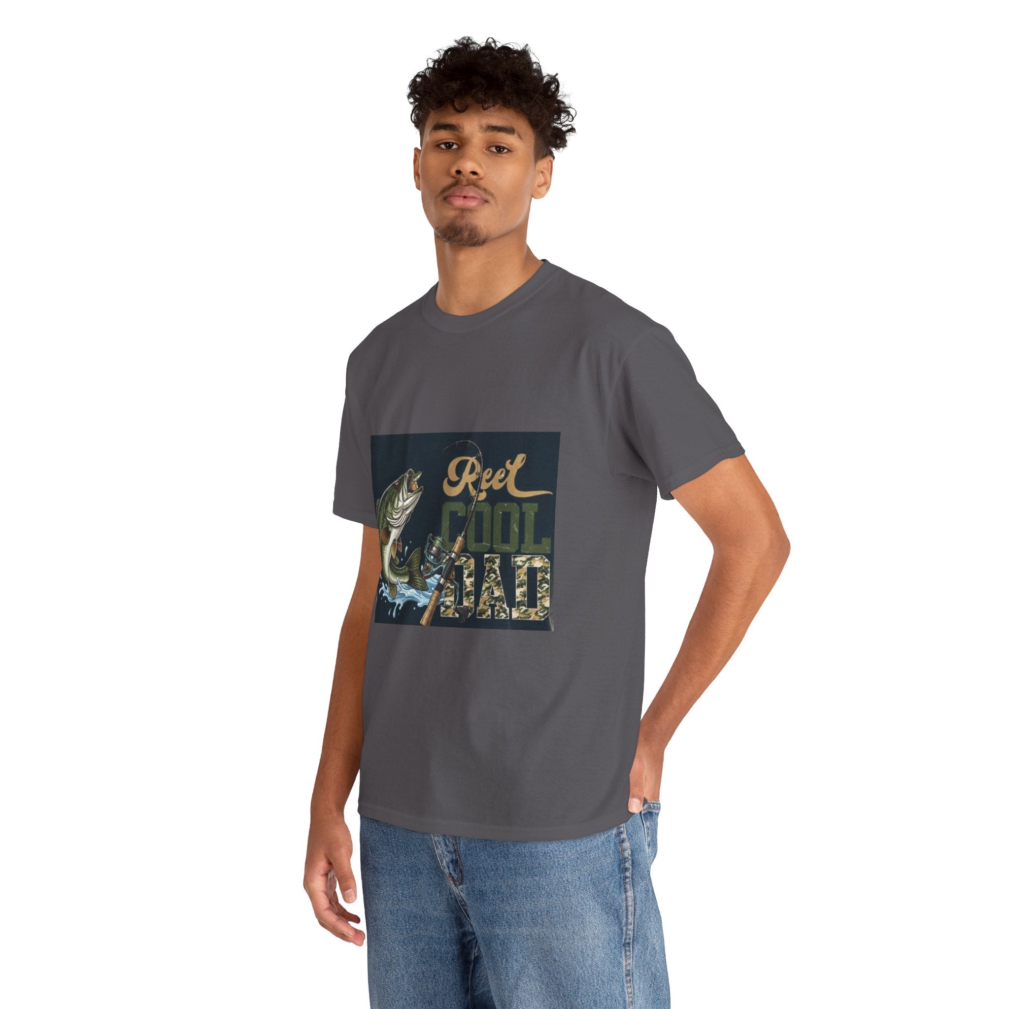 Fishing T-Shirt — "Reel Cool Dad" Graphic Tee