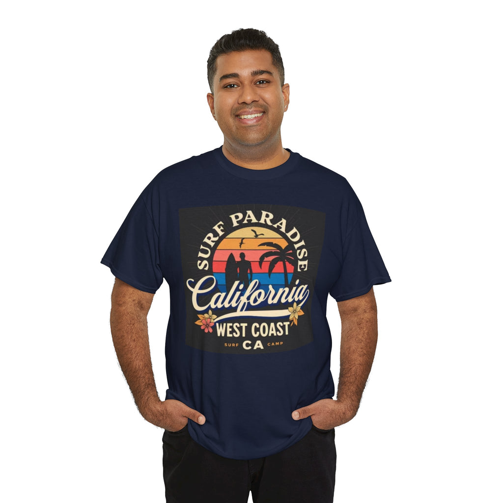 California Surf Paradise Tee — West Coast CA Vintage Sunset Graphic T-Shirt