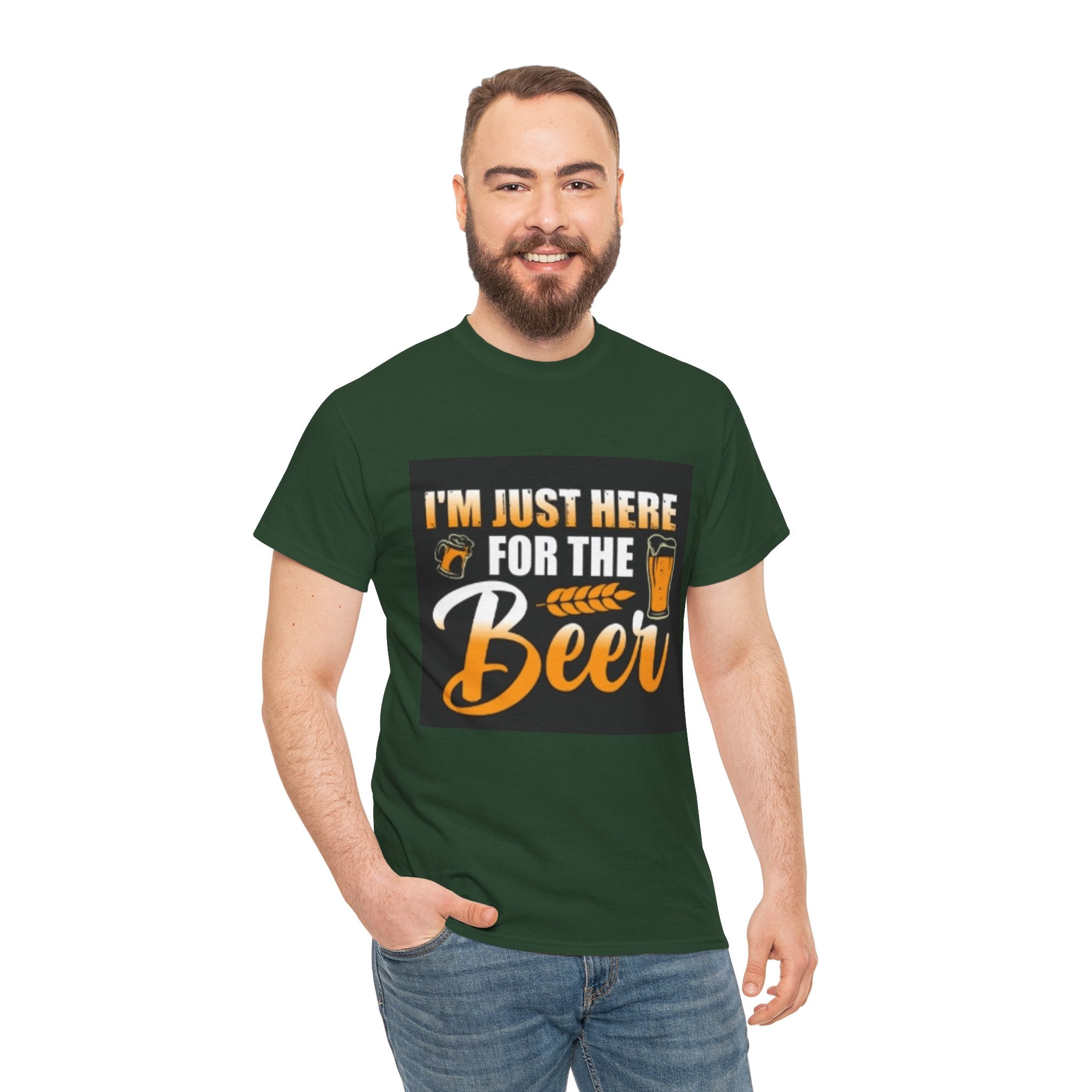 I'm Just Here for the Beer T-Shirt — Funny Beer Drinking Tee for Parties & Oktoberfest