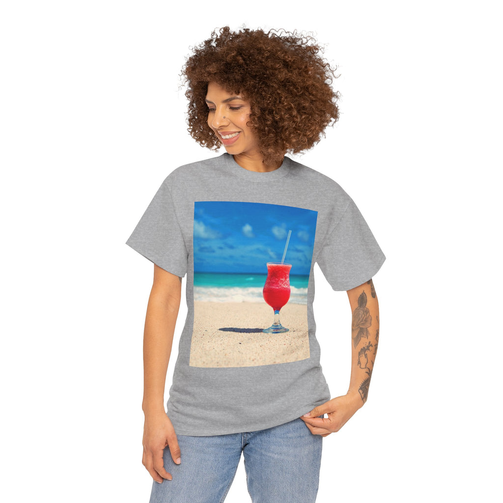 Tropical Beach Cocktail Graphic Tee (Summer Vacation Drink)