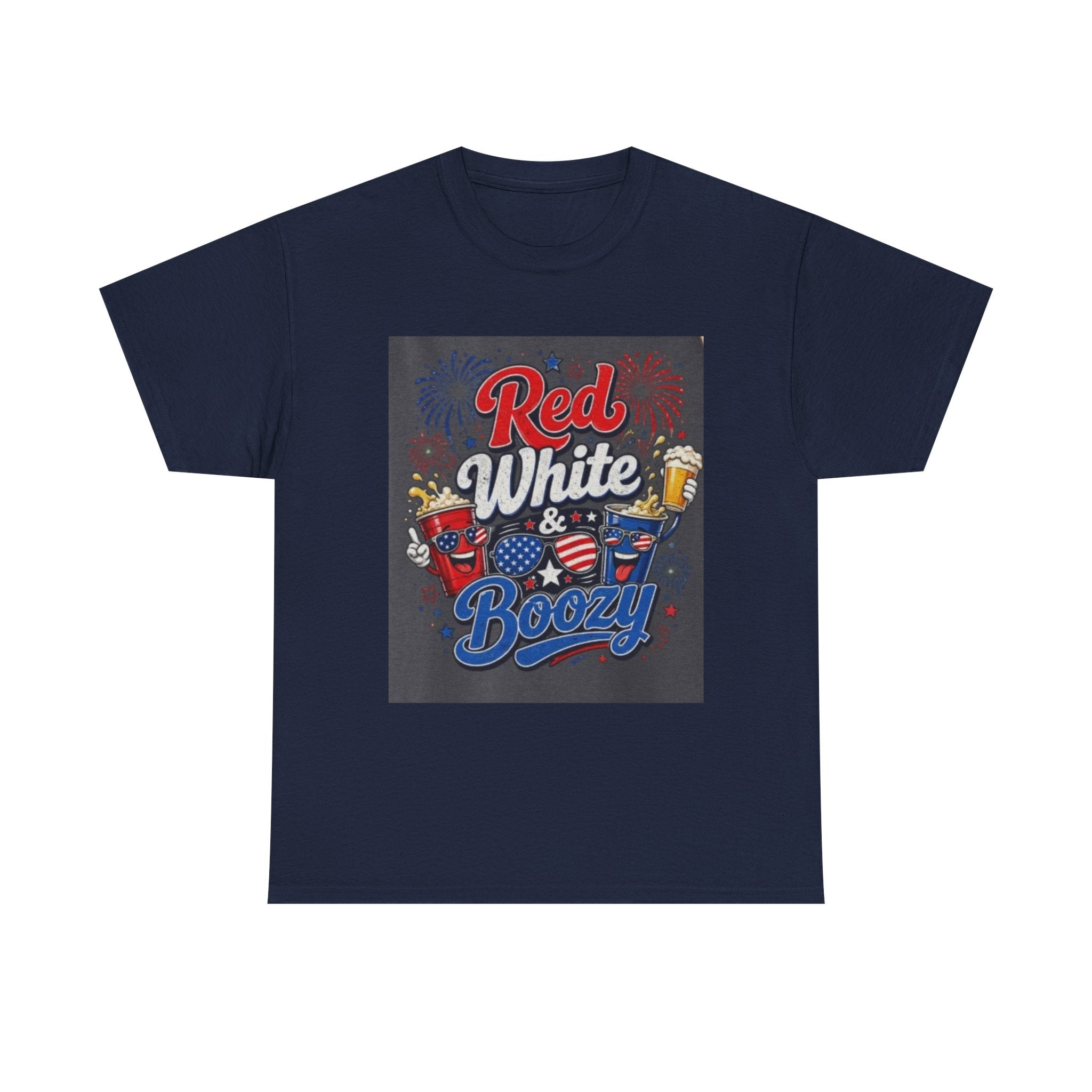 Red White & Boozy T-Shirt – Patriotic 4th of July Party Tee