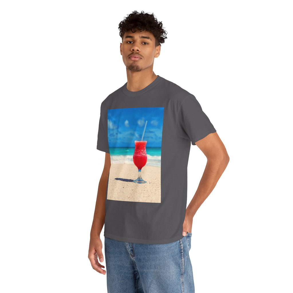Tropical Beach Cocktail Graphic Tee (Summer Vacation Drink)