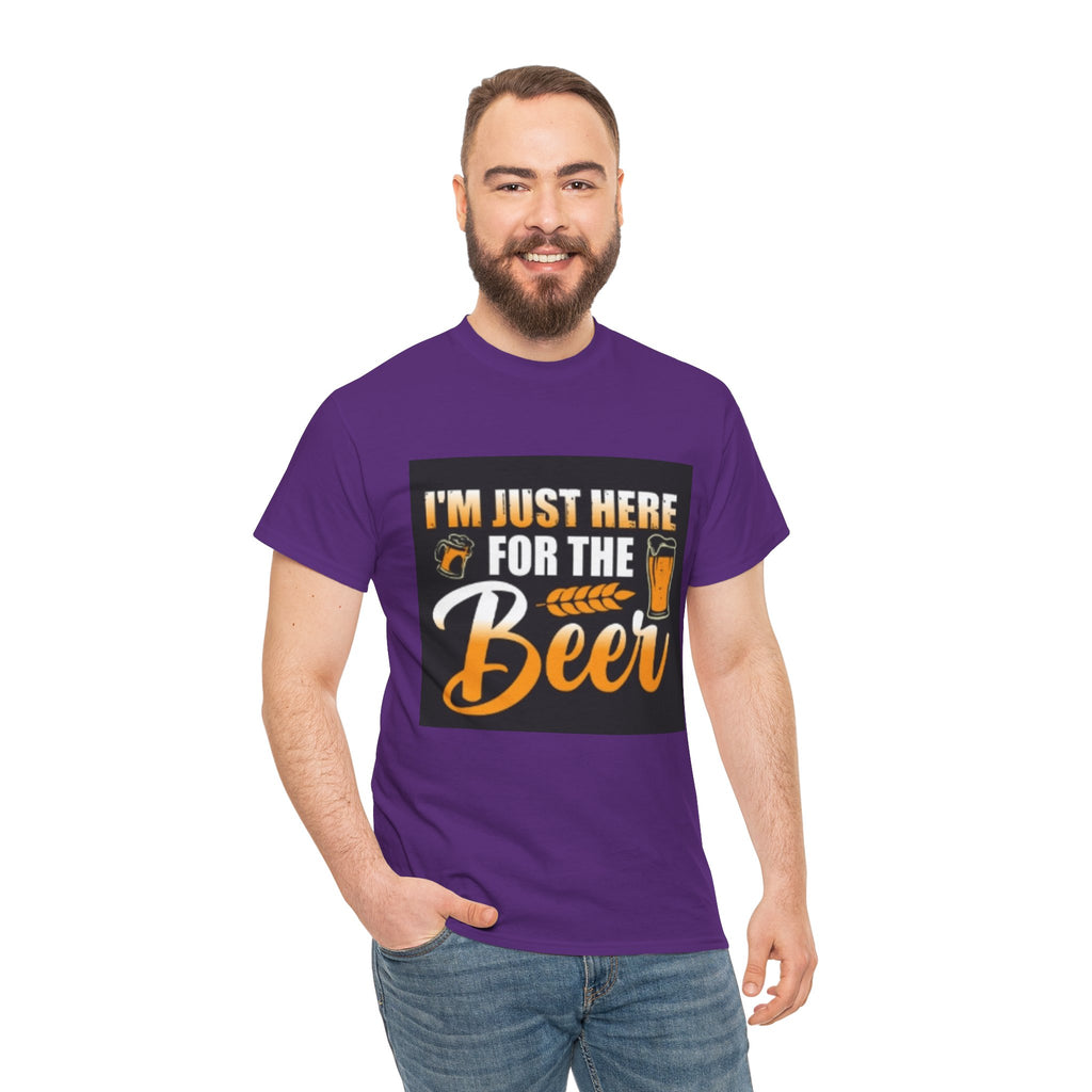 I'm Just Here for the Beer T-Shirt — Funny Beer Drinking Tee for Parties & Oktoberfest