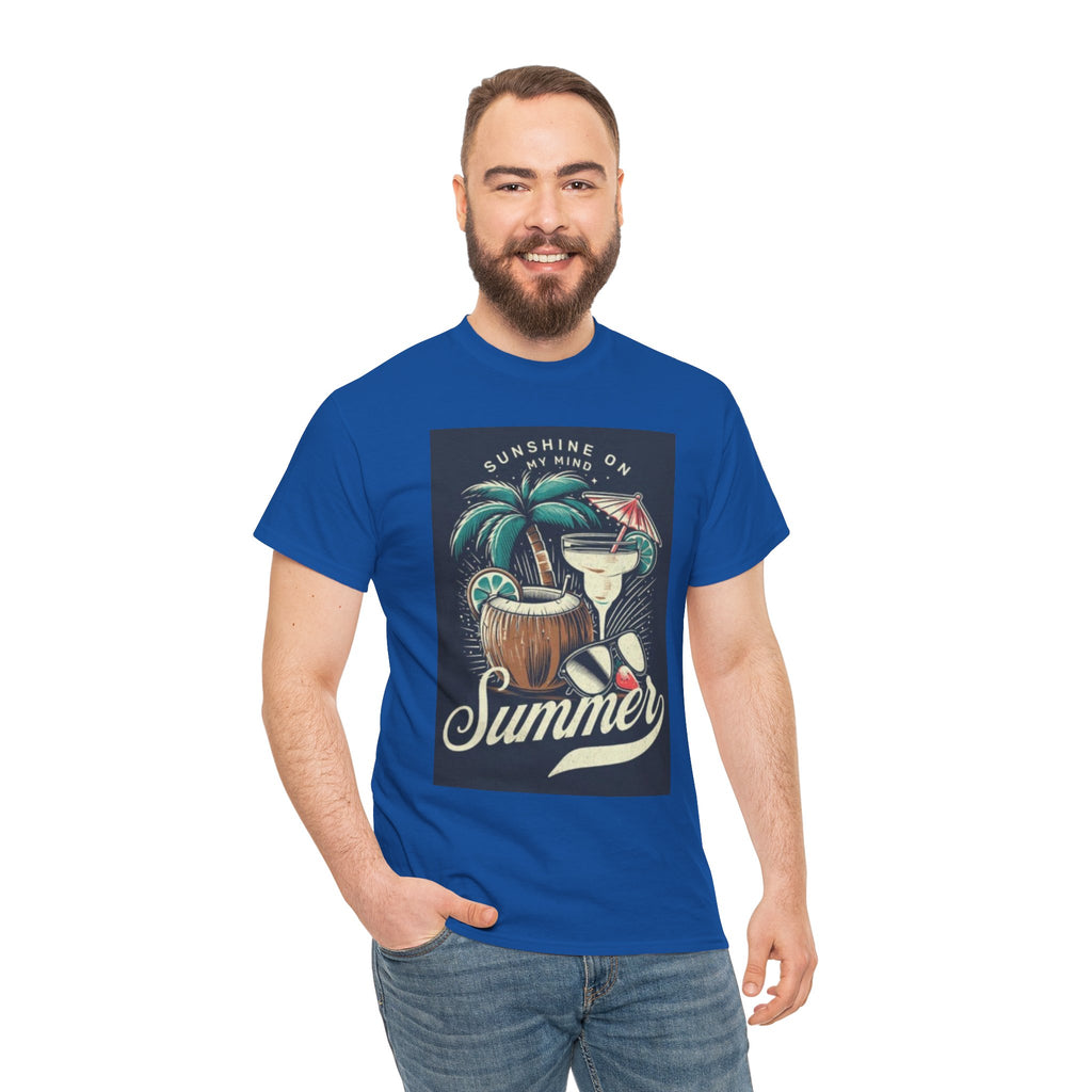 Summer Cocktail Tee — "Sunshine On My Mind" Tropical Beach T-Shirt