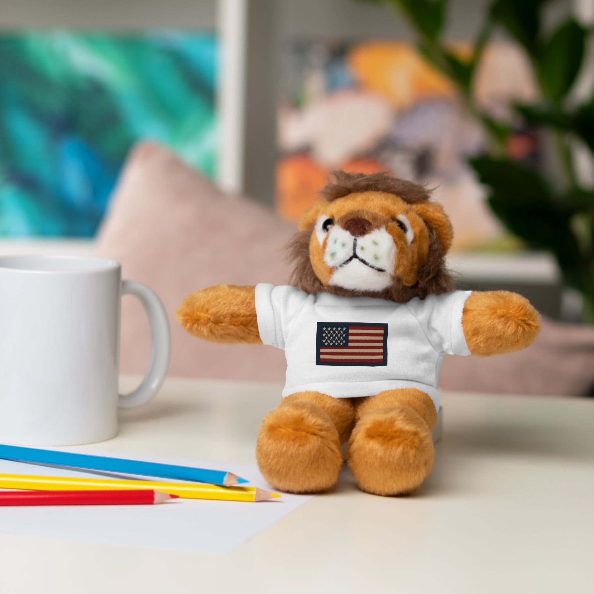 American Flag Teddy Bear with Tee — Patriotic Plush Gift