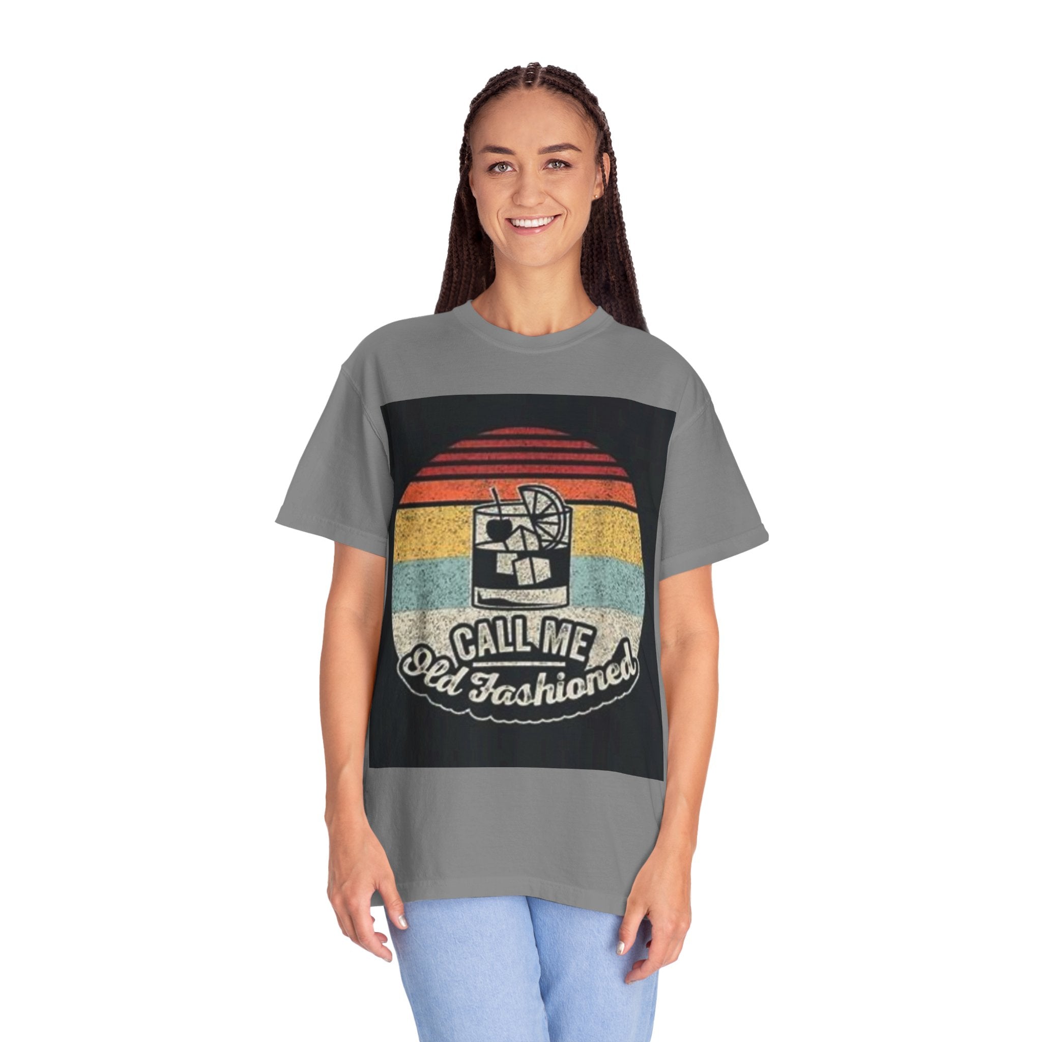 T-Shirt — "Call Me Old Fashioned" Retro Cocktail Graphic Tee