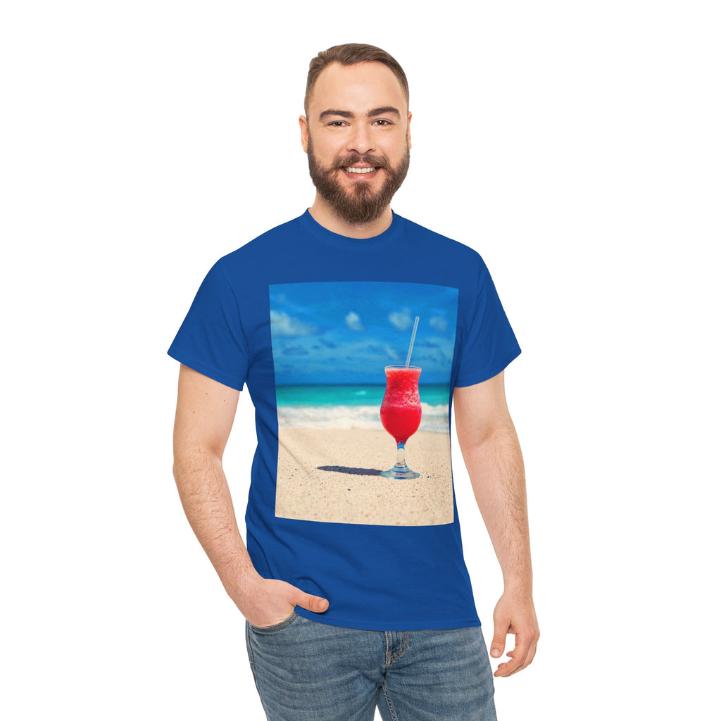Tropical Beach Cocktail Graphic Tee (Summer Vacation Drink)